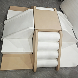 Ensemble d'équipements de jeu souple blanc pour enfants avec tunnel d'escalade et piscine à balles, idéal pour la location intérieure et extérieure - Product Image 4