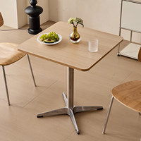 Vintage-Stil Edelstahl Luxus Modern Nordisches Esszimmer Restaurant Tisch-Stuhl-Set für Trendige Milchtee-Läden Kaffeehäuser