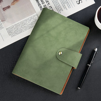 Libreta Personalizada con Logotipo de Empresa, Estilo Vintage A5, Recargable, con 6 Anillas, Diario de Cuero Mate