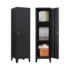 Étagères de portes de <span class=keywords><strong>casier</strong></span> en métal armoires de rangement verrouillables pour les petits espaces tables de chevet de garage de bureau verrouillables des employés - Product Image 1