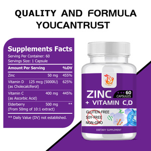 Compléments alimentaires naturels à base de plantes les plus vendus : Capsules de Zinc, Vitamine C et D avec Enzyme de Sureau pour la Fonction du Zinc – Compléments Diététiques - Product Image 5