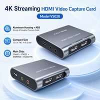 Tarjeta de Captura 4K30 USB3.0 1080P60 con Salida en Bucle, Entrada de Micrófono de 3.5mm y Salida de Audio, Plug&Play, para Cámara, MP4, Juegos, Transmisión en Vivo
