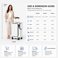 Valise à roulettes 20 pouces à ouverture latérale, cadre en aluminium, personnalisable avec logo, idéale pour les voyages d'affaires – Vente en gros directe usine