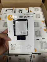 Pengisi Daya Ponsel Cepat 65W 5 Port PD QC3.0 Pengisi Daya Dinding Colokan US EU UK Grosir OEM ODM