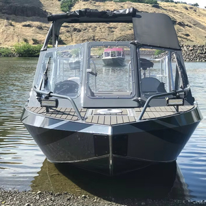 Лидер продаж, 16-футовый алюминиевый реактивный катер, речной рыболовный скоростной катер с прочным корпусом, гидравлическим рулевым управлением, навесом и реактивным двигателем - Product Image 2