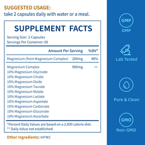 Magnezyum l Threonate takviyesi özel etiket magnezyum sitrat kompleks magnezyum kapsül stok - Product Image 2