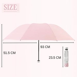Parapluie pliant double usage soleil et pluie, avec logo imprimé, design créatif, trois sections, inversé, avec manche en caoutchouc argenté - Product Image 4