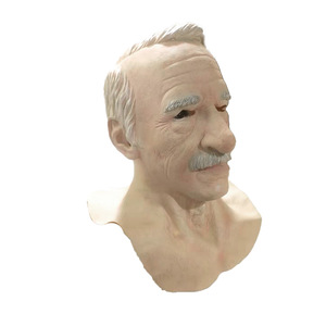 Masque émulsionné pour homme âgé, imprimé 4 couleurs, accessoire de fête d'Halloween, coiffe de mascarade, accessoire de costume amusant - Product Image 3