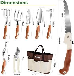 Custom <b>Garden</b> <b>Tool</b> <b>Set</b> Heavy Duty Custom Gardening Hand <b>Tool</b> Kit Aluminum with Non Slip Ergonomic Handle Storage Tote Bag Gloves - Product Image 5