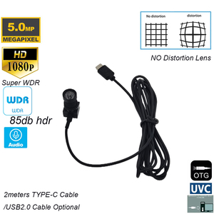 Caméra USB Mini 5MP 2MP UVC WDR HDR pour faible luminosité, Android OTG, petite caméra de sécurité USB Type C, vidéo et audio, webcam, objectif sans distorsion - Product Image 2