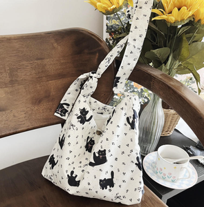 Bolsa de lona de algodón diagonal informal, reutilizable, duradera, con impresión personalizada, para compras y viajes. - Product Image 5