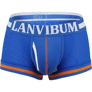 Comfy lưới vải thoải mái của người đàn ông đồ lót boxers với nút bay