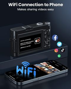 4k kỹ thuật số vlog máy ảnh 48mp 180 lật nhỏ gọn điểm chụp UHD tự động lấy nét 16X <span class=keywords><strong>Zoom</strong></span> 3 inch 48mp nội dung kỹ thuật số sáng tạo bó - Product Image 4