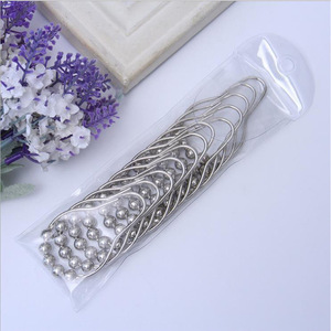 Ganchos de cortina de ducha de acero inoxidable Amazer, accesorios de baño deslizantes fáciles, ganchos de cortina de ducha antioxidantes - Product Image 1