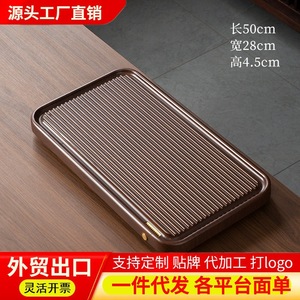 Bandeja de té de madera maciza con escurridor, adecuada para uso doméstico, perfecta para té Kung Fu. También incluye una sencilla bandeja de almacenamiento de agua y - Product Image 5