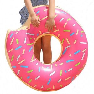 Flotador de Piscina con Forma de Donut, Anillo Inflable de PVC para Fiestas de Verano, Deporte Acuático para Niños - Product Image 1