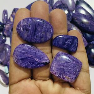 Prix d'usine, pierre naturelle de charoïte violette, pierre précieuse en vrac de haute qualité, formes et tailles variées, vente en gros, certifiée IGI - Product Image 2