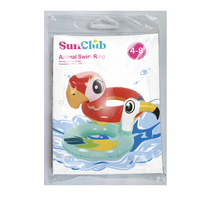 Bonne qualité enfants flotteur d'eau jouets perroquet Toucan forme animale anneau de bain piscine flotteur gonflable anneau de natation pour les enfants