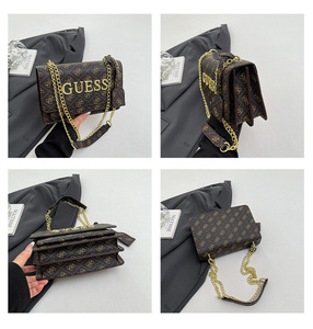 Nouveau <span class=keywords><strong>sac</strong></span> carré minimaliste <span class=keywords><strong>Guess</strong></span> à chaîne et imprimé, style vintage, <span class=keywords><strong>sac</strong></span> à <span class=keywords><strong>bandoulière</strong></span> et <span class=keywords><strong>sac</strong></span> croisé pour femme. - Product Image 5