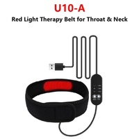 Ceinture chauffante infrarouge pour le cou et la gorge avec traitement de la douleur et support de formation sur site, thérapie par lumière rouge, alimentation USB, modèle U10-A