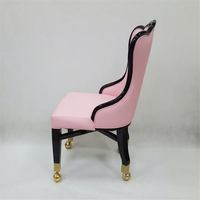 Chaise de luxe commerciale pour casino de Macao avec roulettes, chaise de jeu de Baccarat, chaise de salle à manger en tissu doux pour hôtel, tables en bois modernes et contemporaines
