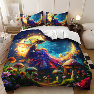 Set Copripiumino Eden con Stampa Digitale 3D Motivo Floreale Principessa Colore e Logo Personalizzabili per Casa e Hotel - Product Image 5