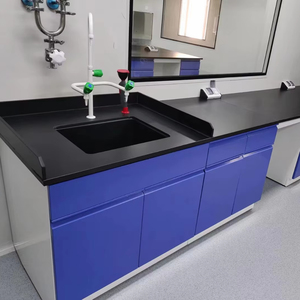 Tất cả các thép phòng thí nghiệm bàn làm việc thép-gỗ thí nghiệm bảng vật lý hóa học bảng Countertop trung tâm phòng thí nghiệm đồ nội thất - Product Image 1