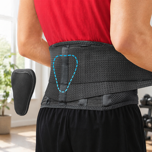 Ceinture lombaire respirante personnalisée OEM avec coussin de soutien lombaire pour le travail et la maison, soulagement de la sciatique pour hommes et femmes - Product Image 1