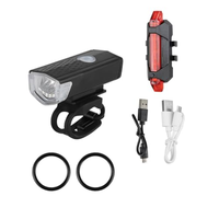 Accessoires universels pour vélo, phare LED pour vélo, lumière rechargeable par USB, clip pour fixation, ensemble de lumières avant et arrière pour vélo