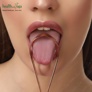 Healthandyoga อุปกรณ์ทำความสะอาดลิ้นสดชื่นทำจากทองแดงมีห่วง Q มาใหม่ - Product Image 1