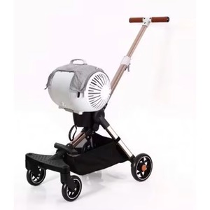 Chariot de transport pour animaux de compagnie, grand modèle, avec ventilateur, capsule spatiale sécurisée en plastique, pour voyages, poussette pour chien et chat - Product Image 3