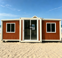 MAISON CONTENEUR EXTENSIBLE EN ACIER ET PANNEAUX SANDWICH DE DESIGN POSTMODERNE POUR HÔTEL DE LUXE ET ESPACE VILLA JARDIN