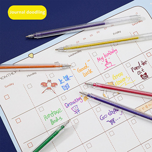 Tùy Chỉnh Kim Loại Long Lanh Gel Bút Màu Highlighter Dễ Thương Màu Sắc Thay Đổi Sáng Bóng Huỳnh Quang Gel Bút - Product Image 4