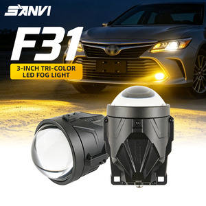 ไฟตัดหมอก LED สามสี F31 ขนาด 3 นิ้ว 3 CCT สีขาว สีเหลือง สีขาวอบอุ่น เลนส์ออพติคอลความคมชัดสูง - Product Image 1