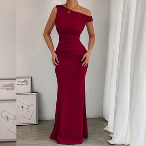 Nouvelle Arrivée 2026 Robe de Soirée <span class=keywords><strong>Femme</strong></span> Tendance Asymétrique Sans Manches Élégante et Stylée Coupe Sirène pour Dames - Product Image 2