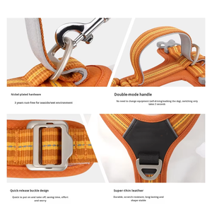 Pettorina per Cani in Nylon Resistente, Riflettente, con Chiusura a Doppia Fibbia, per Uso Esterno, Taglia Grande - Product Image 4