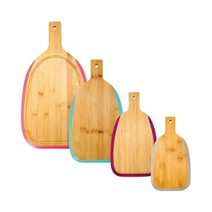 Tabla de Quesos de Madera Natural con Forma de Hoja, Juego de 3 Cuchillos de Acero Inoxidable, Almacenamiento Oculto, Apta para Lavavajillas, Solo Lavado a Mano - Cocina del Hogar - Product Image 3