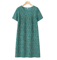 Nouvelle Robe de Nuit à Manches Courtes pour Femme, 34 Couleurs et Motifs, Pyjama d'Été Léger, Coupe Ample en Rayonne pour Maman