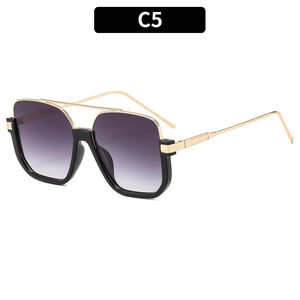 Nouvelle Arrivée Lunettes <span class=keywords><strong>de</strong></span> Soleil Y2K Carrées Métalliques Grand Cadre Tendance UV400 Style Vintage Surdimensionnées 2025 - Product Image 3