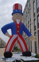 Grand ballon gonflable Uncle Sam pour la fête de la Memoriale Day aux États-Unis