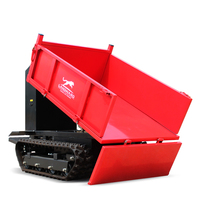 Kostenloser Versand Mini-Raupendumper, hydraulischer Diesel-Kipptransporter, multifunktionale Raupen-Schubkarre, selbstladender Mni-Dumper