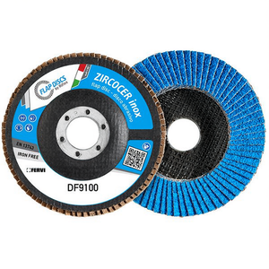 Disque à lamelles classique Fervi Zircocer 115 mm sans fer pour ponçage de l'acier inoxydable - Product Image 1