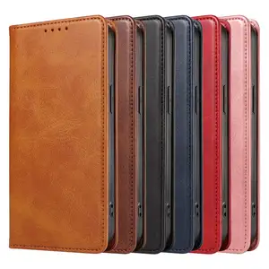 Luxury Leather Case For Phone Flip Wallet Cover Accessories With Card Slot Phone Bag Holder