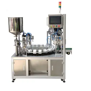 Machine de pressage automatique de bouteilles de parfum à Double tête, Machine de remplissage de liquide et de capsulage