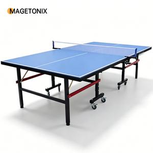 Mesa <span class=keywords><strong>de</strong></span> <span class=keywords><strong>Ping</strong></span> <span class=keywords><strong>Pong</strong></span> Deportiva Moderna SMC, Plegable y Desmontable, Juego <span class=keywords><strong>de</strong></span> Tenis <span class=keywords><strong>de</strong></span> Mesa para Uso en Interiores y Exteriores MAGEDUN - Product Image 1