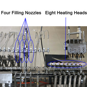 Chuyên 4 người đứng đầu ngang loại tiêm thủy tinh Ampoule lọ Điền và niêm phong máy cho 1-2ml lọ - Product Image 3