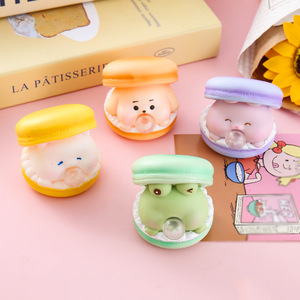 Cadeaux promotionnels : Jouets souple anti-stress Macaron Kawaii souffleur de bulles, décoration de bureau, pour soulager le stress, idéal pour les fêtes d'enfants et d'adultes - Product Image 3