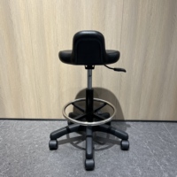 Tabourets de travail en cuir polyuréthane PU de haute qualité avec base en nylon, chaises pour bureau laboratoire hôpital Studio réception caissier centre commercial