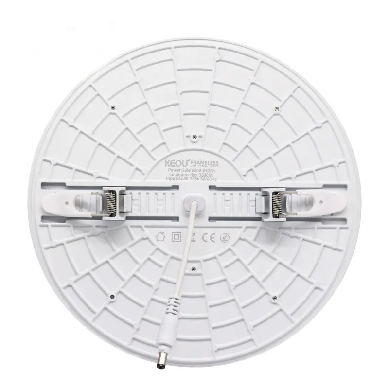 Luz embutida inteligente sem armação, smd, superfície, painel de luz led, lâmpada 24w