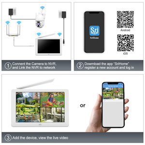 2MP nvs009 + 4 * ipc059 không dây 4CH 8CH NVR Kit thông minh máy ảnh thông minh Màn hình Màn hình ngoài trời wifi an ninh tầm nhìn ban đêm CMOS - Product Image 5